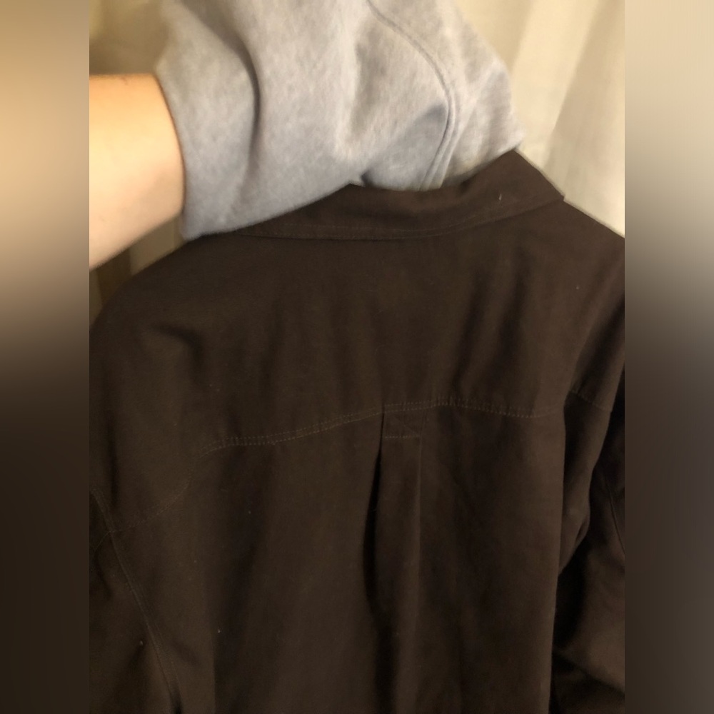 Craftsman Work Dark Brown Canvas Jacket with Hoodie - Picture 9 of 16